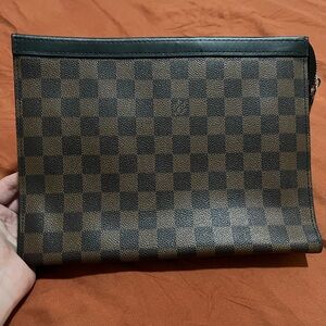 Checkered Brown and Black Clutch *Not authentic*